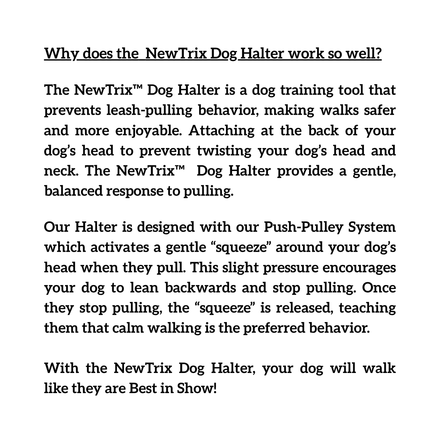The NewTrix Dog Halter